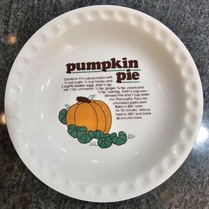 Vintage Pumpkin Pie Plate